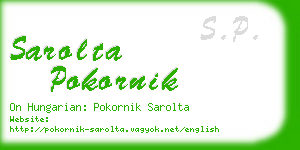 sarolta pokornik business card